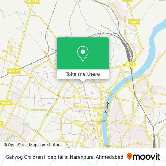 Sahyog Children Hospital in Naranpura map