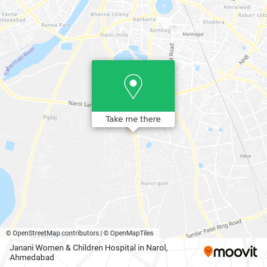 Janani Women & Children Hospital in Narol map