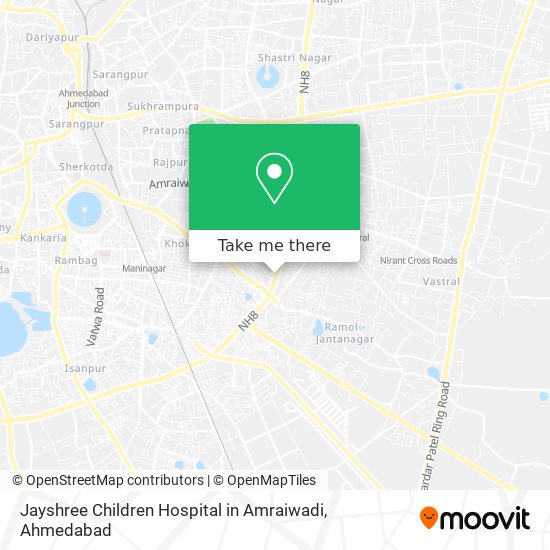 Jayshree Children Hospital in Amraiwadi map