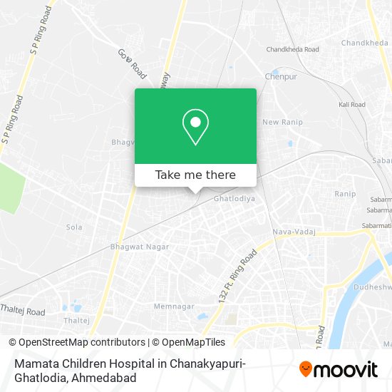 Mamata Children Hospital in Chanakyapuri-Ghatlodia map