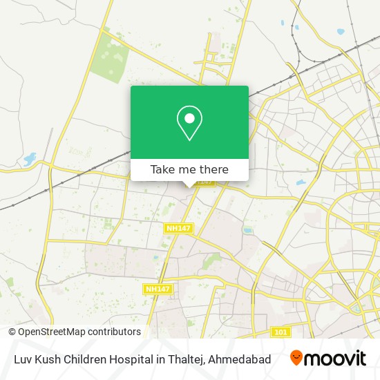 Luv Kush Children Hospital in Thaltej map