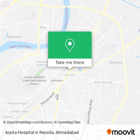 Arpita Hospital in Naroda map