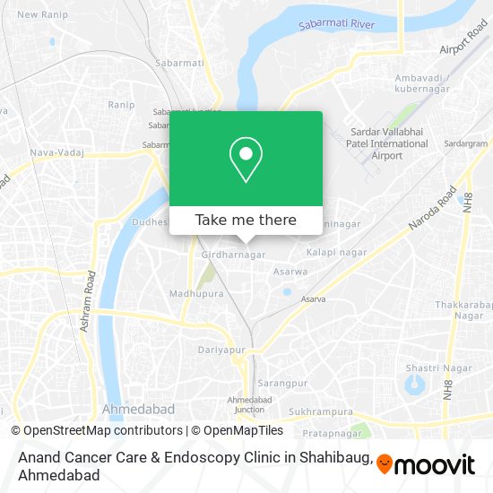 Anand Cancer Care & Endoscopy Clinic in Shahibaug map