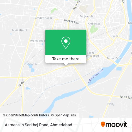 Aamena in Sarkhej Road map