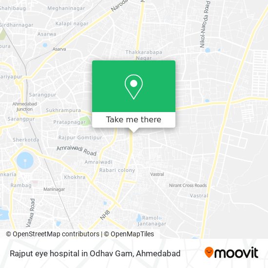 Rajput eye hospital in Odhav Gam map