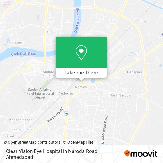 Clear Vision Eye Hospital in Naroda Road map