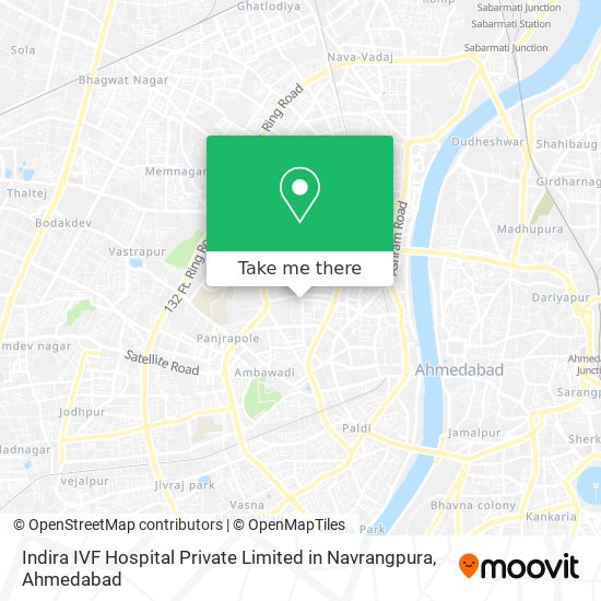 Indira IVF Hospital Private Limited in Navrangpura map