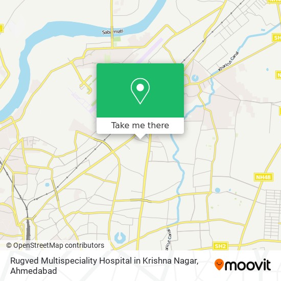 Rugved Multispeciality Hospital in Krishna Nagar map