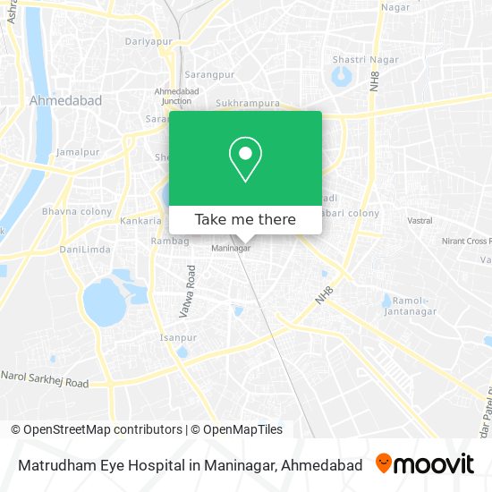 Matrudham Eye Hospital in Maninagar map