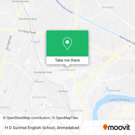 H D Sunrise English School map