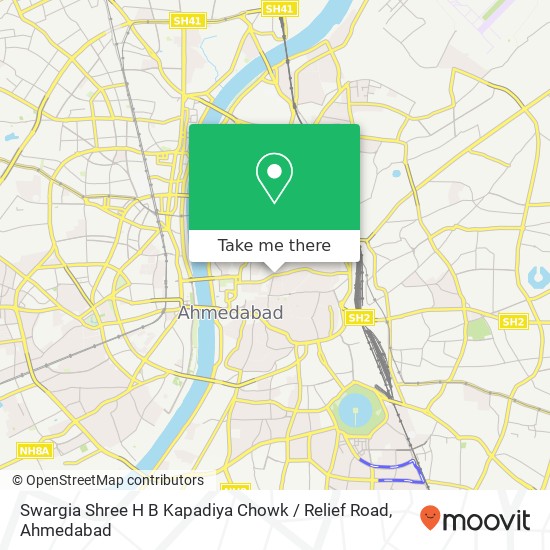 Swargia Shree H B Kapadiya Chowk / Relief Road map