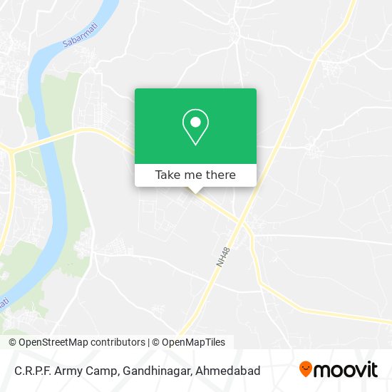 C.R.P.F. Army Camp, Gandhinagar map