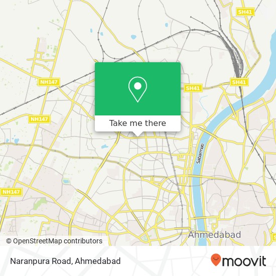 Naranpura Road map