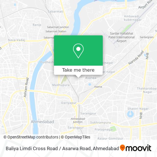 Baliya Limdi Cross Road / Asarwa Road map