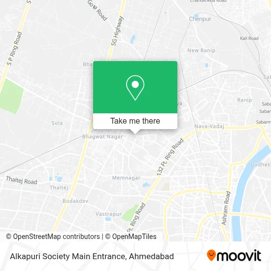 Alkapuri Society-Main Entrance map
