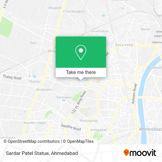 Sardar Patel Statue map