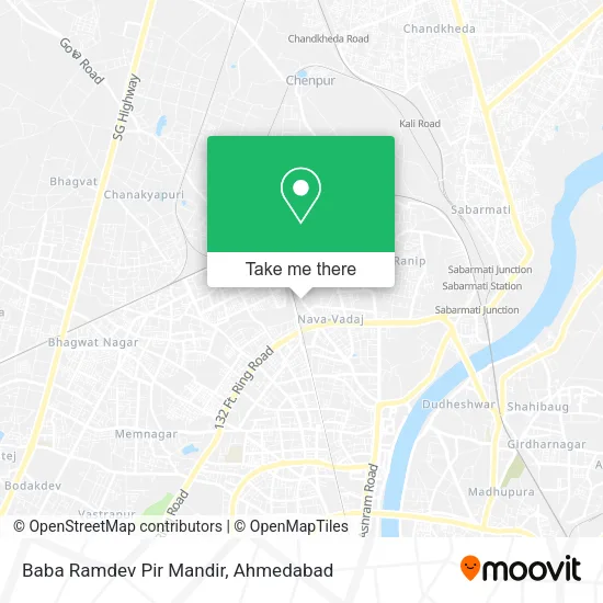 Baba Ramdev Pir Mandir map