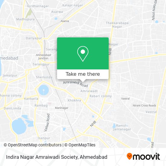 Indira Nagar Amraiwadi Society map