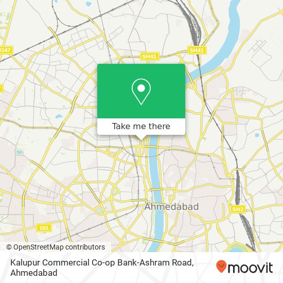 Kalupur Commercial Co-op Bank-Ashram Road map
