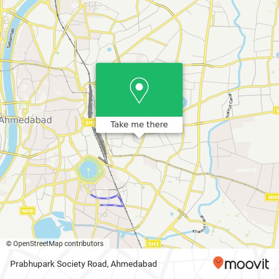 Prabhupark Society Road map