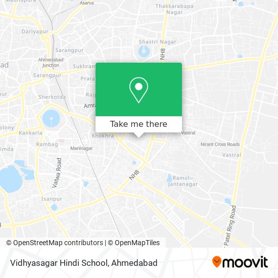 Vidhyasagar Hindi School map