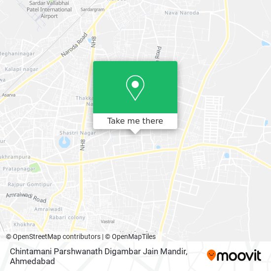 Chintamani Parshwanath Digambar Jain Mandir map