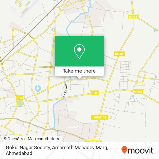 Gokul Nagar Society, Amarnath Mahadev Marg map