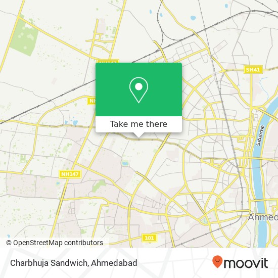 Charbhuja Sandwich, Ahmedabad 380052 GJ map