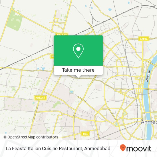 La Feasta Italian Cuisine Restaurant, Drive in Road Ahmedabad 380015 GJ map