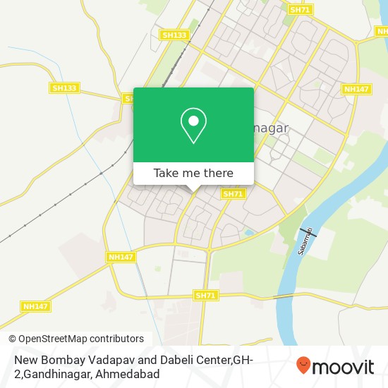 New Bombay Vadapav and Dabeli Center,GH-2,Gandhinagar, GH Road Gandhinagar 382006 GJ map