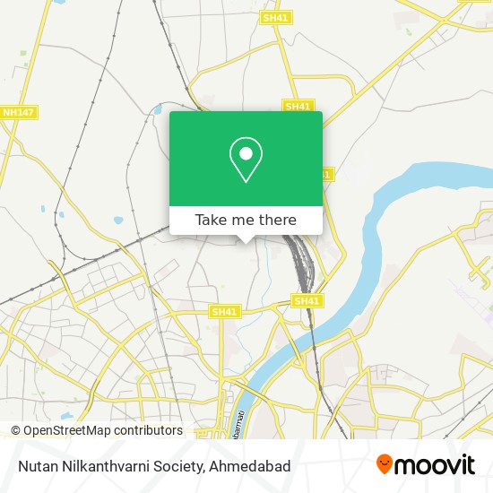 Nutan Nilkanthvarni Society map