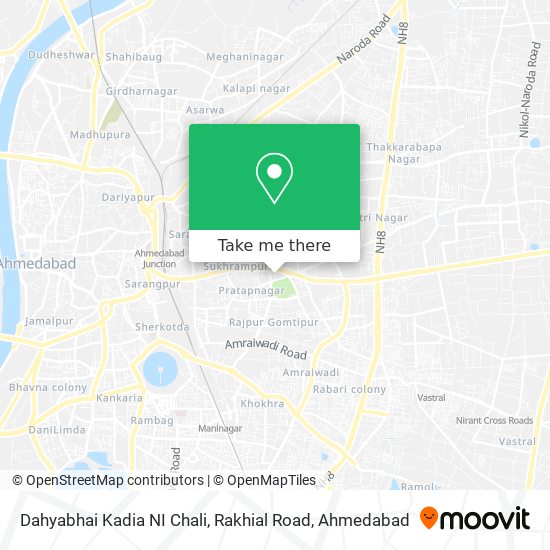 Dahyabhai Kadia NI Chali, Rakhial Road map
