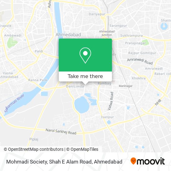 Mohmadi Society, Shah E Alam Road map