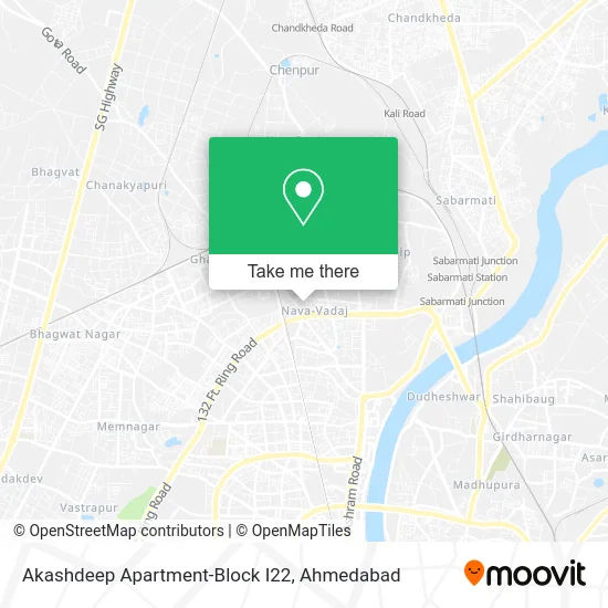 Akashdeep Apartment-Block I22 map