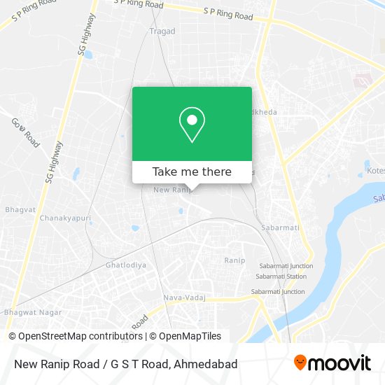 New Ranip Road / G S T Road map
