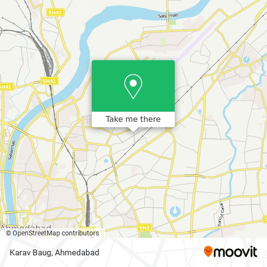 Karav Baug map