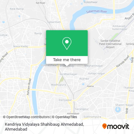 Kendriya Vidyalaya Shahibaug Ahmedabad map