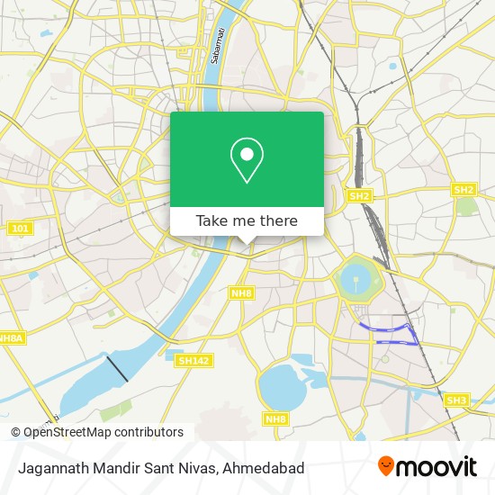 Jagannath Mandir Sant Nivas map