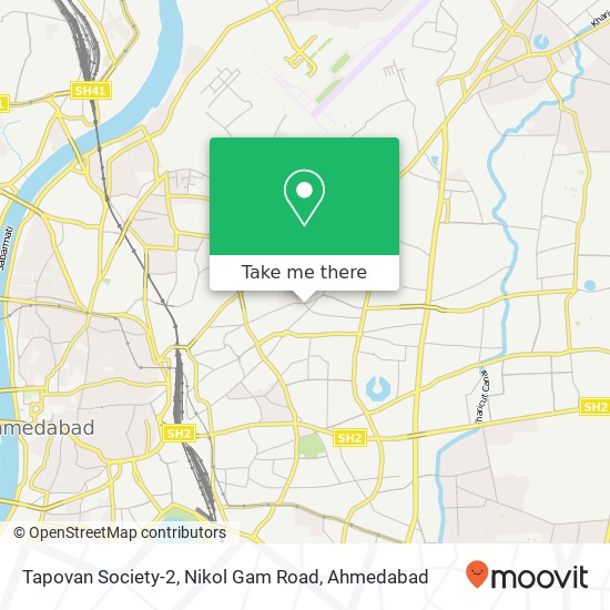 Tapovan Society-2, Nikol Gam Road map