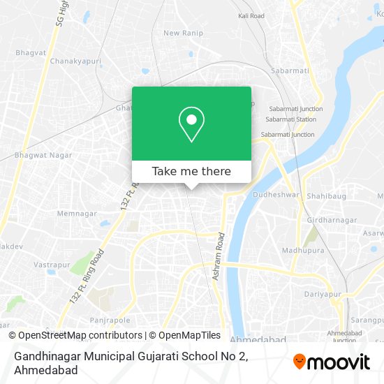 Gandhinagar Municipal Gujarati School No 2 map