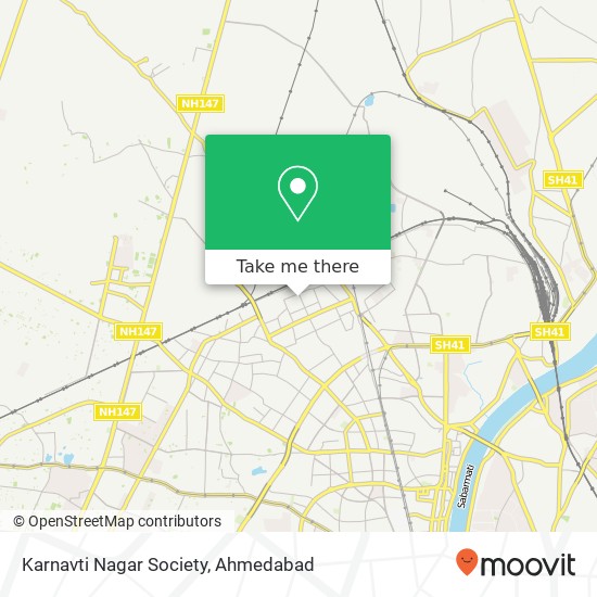 Karnavti Nagar Society map