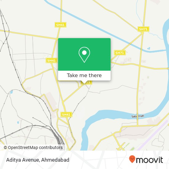 Aditya Avenue map