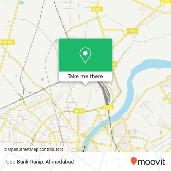 Uco Bank-Ranip map