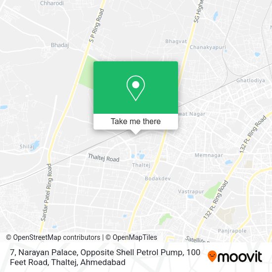 7, Narayan Palace, Opposite Shell Petrol Pump, 100 Feet Road, Thaltej map