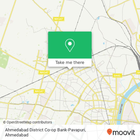 Ahmedabad District Co-op Bank-Pavapuri map