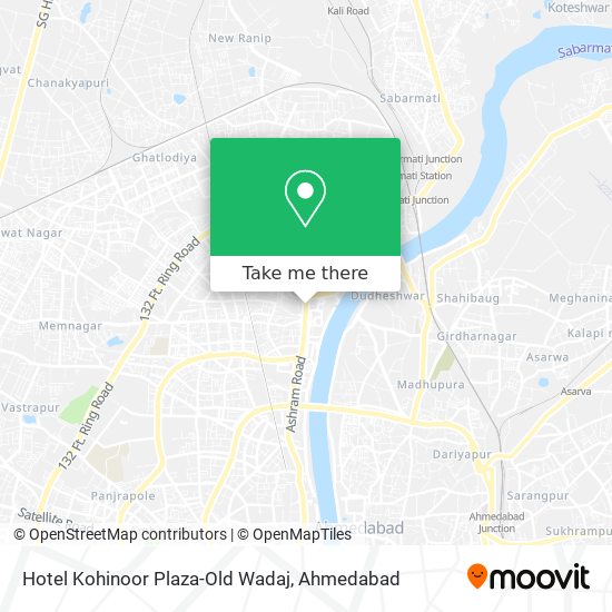 Hotel Kohinoor Plaza-Old Wadaj map