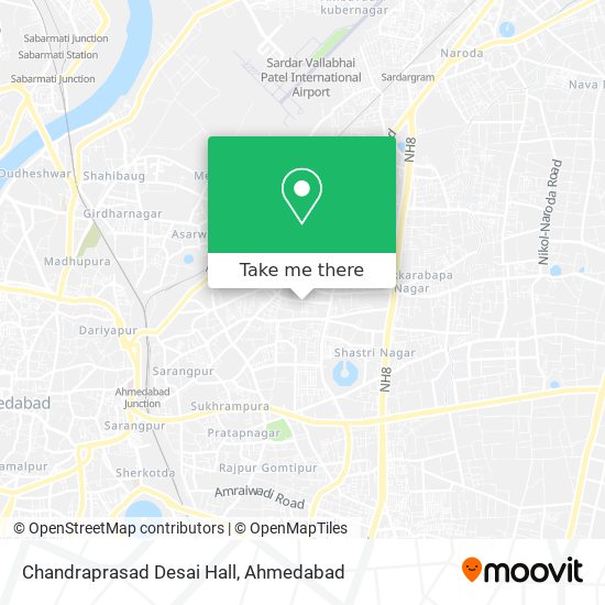 Chandraprasad Desai Hall map