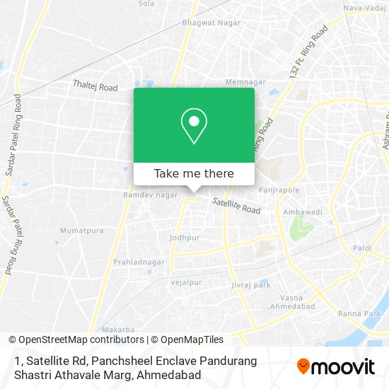 1, Satellite Rd, Panchsheel Enclave Pandurang Shastri Athavale Marg map