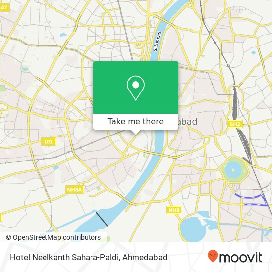 Hotel Neelkanth Sahara-Paldi map
