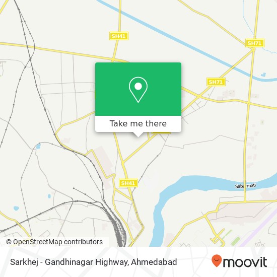 Sarkhej - Gandhinagar Highway map